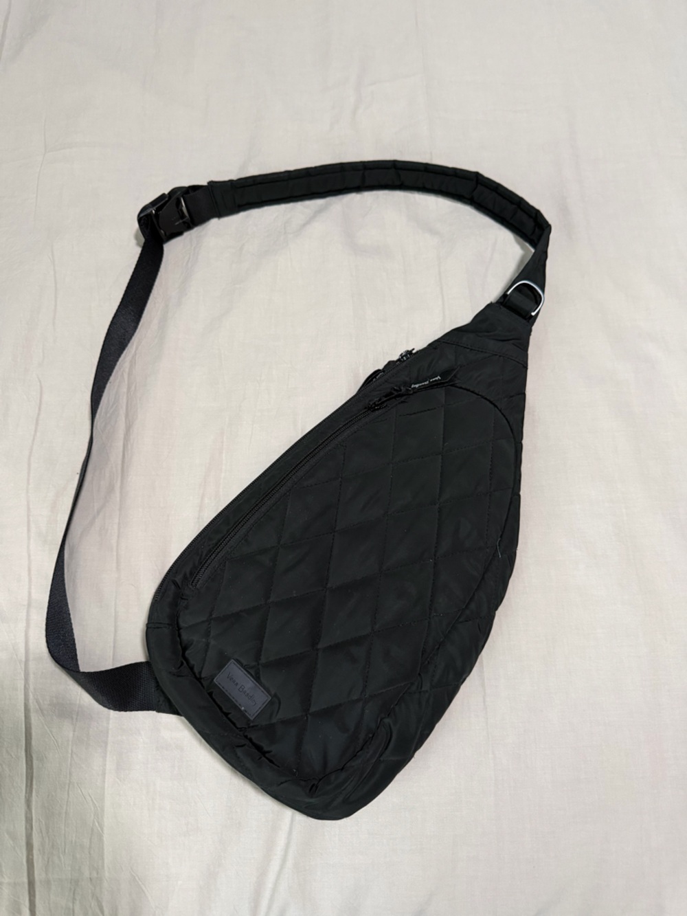 Vera Bradley Black Quilted Sling Belt Bag